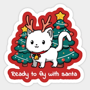 Fly with Santa Sticker